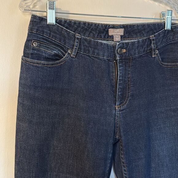 Jโ Jill Dark Wash Straight Leg Stretch Jeans Size 6 Cotton Blend - Picture 11 of 13